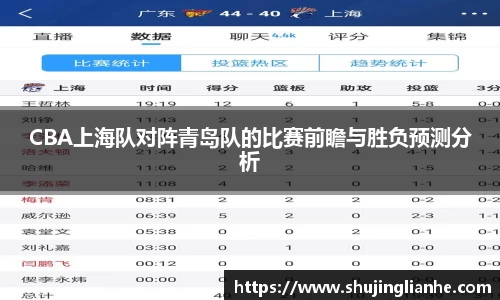 CBA上海队对阵青岛队的比赛前瞻与胜负预测分析